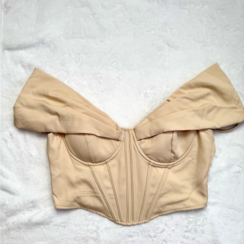 Windsor Off Shoulder Corset Top Cream S NWT | Bustier Coquette Going Out - Picture 2 of 5